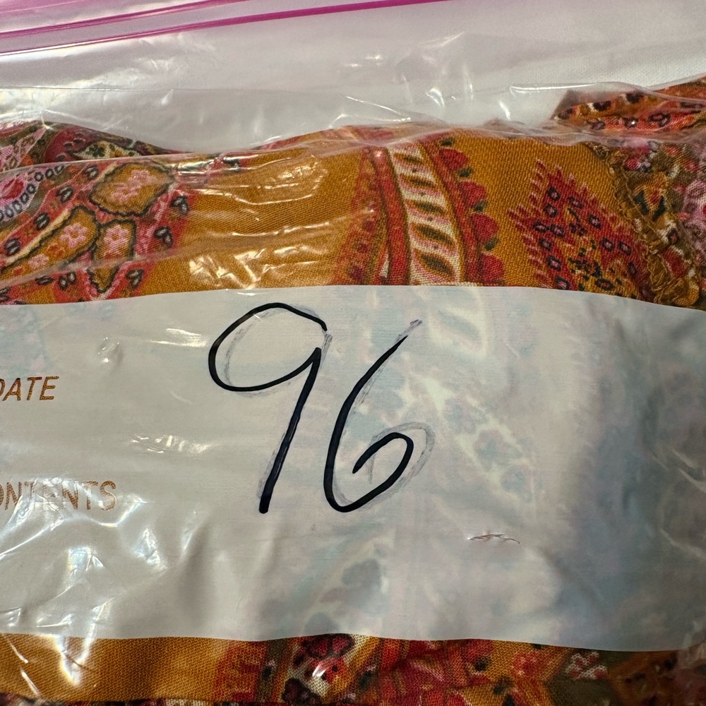 Earthbound Trading Co. small bohemian-style dress orange and red paisley print‎ - Picture 12 of 12